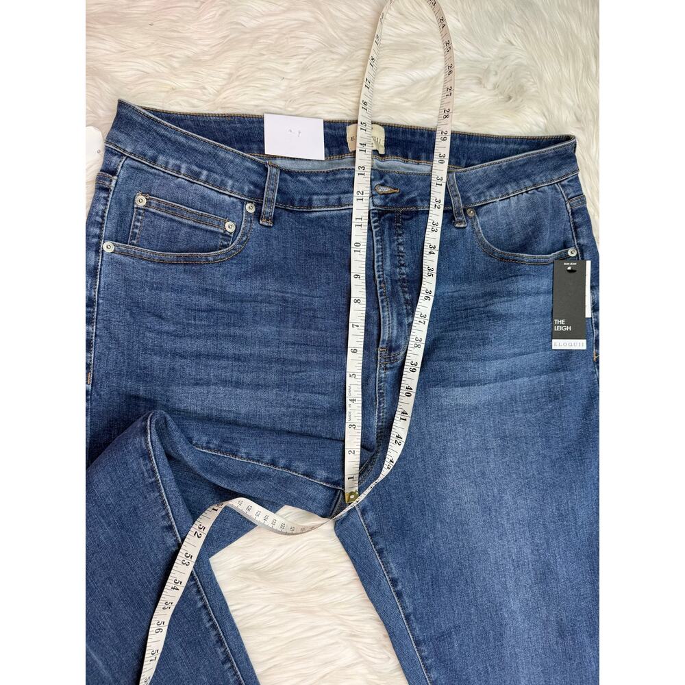 Eloquii The Leigh Super Stretch Slim Leg Jean Blue Size 18 NWT Plus Size Denim - Picture 5 of 11